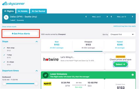 best airfare alert sites.